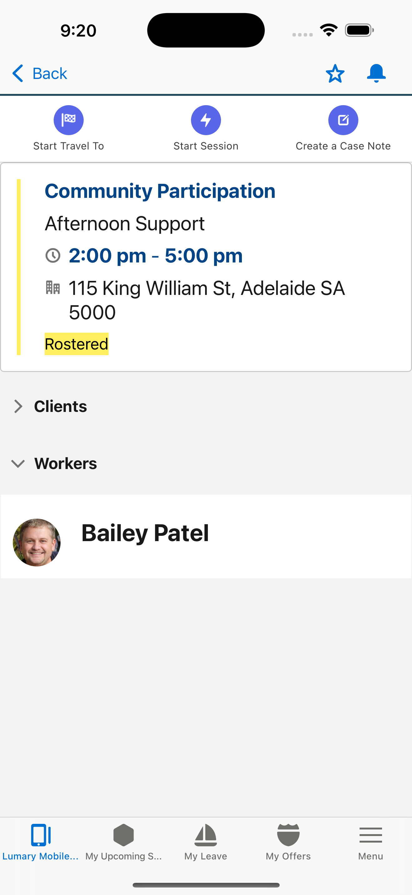 My Upcoming Sessions