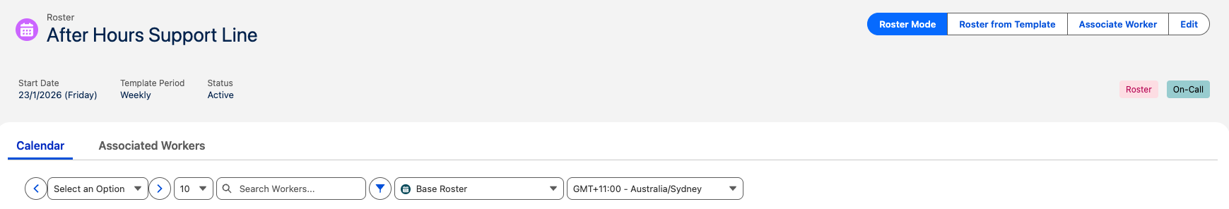 Roster and On-Call roster tags